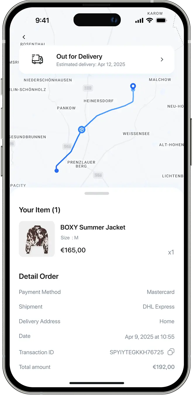 Order tracking — delivery